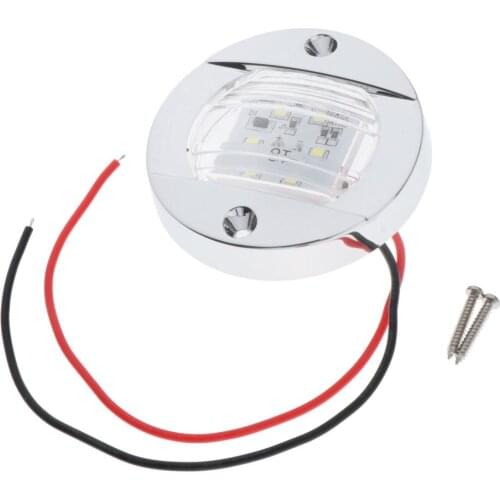 6LED IP67 Blue 3 inch Boat Waterproof Transom Mount Light, Clear PC Lens, High-Intensity LED Stern/Pontoon/Marine/Anchor Lights