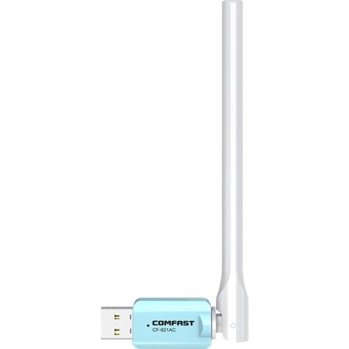 CF-821AC 600M 2.4+5.8GHz WiFi Receiver Adapter w/ External 3dBi Antenna Dual Band Wireless Network Card Dongle