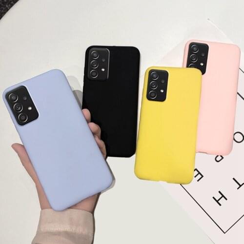 Phone Case For Samaung Galaxy A52 Case Matte Silicone Soft Back Cover On For Fundas Samsung A52 5G A 52 A525F A526B Bumper Coque