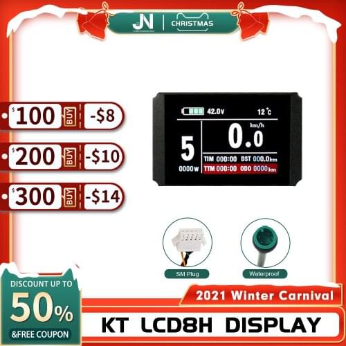 Ebike Display KT LCD8H 24V 36V 48V 72V Intelligent Colorful LCD meter Julet Waterproof For 250W-1500W Electric Biycle Hub Motor