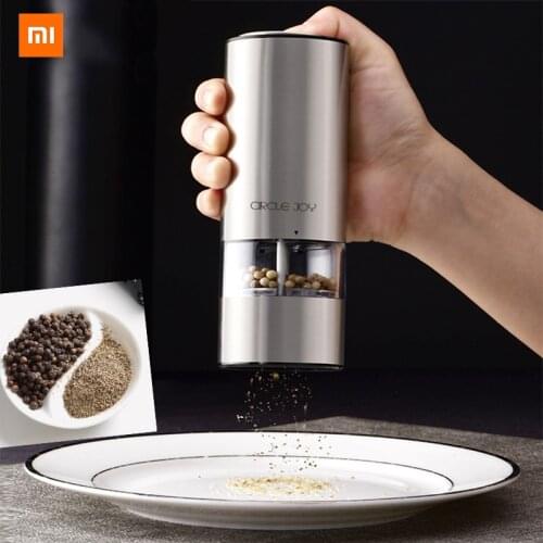 Xiaomi Circle Joy Electric Automatic Mill Pepper And Salt Grinder LED Light 5 Modes Peper Spice Grain Porcelain Grinding Core