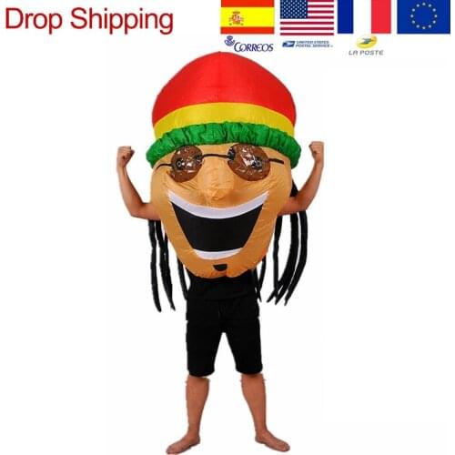 Jamaican Cosplay Costume Anime Inflatable Clothes Halloween Christmas Garment Make-up Party Clothing Fancy Dress Up Toys