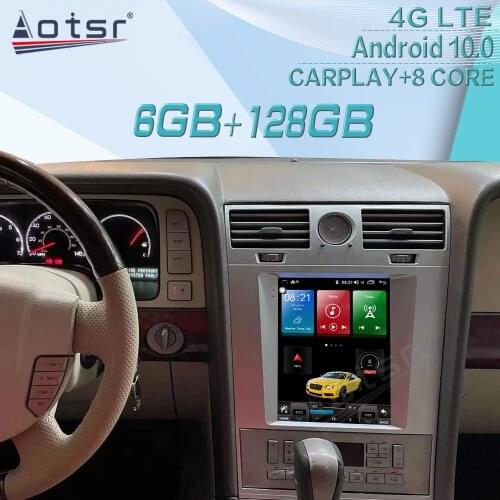 128GB For Lincoln Navigator 2005-2009 Android Radio Tape Recorder Car Multimedia Player Stereo Head Unit GPS Navi Auto Audio DIN