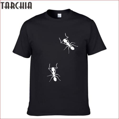 TARCHIA 2021 New Top Style Spring Ant Print Men Tees Tops Fashion Casual T Shirt Men Cotton Slim Fit T Shirt Homme