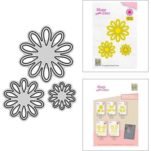 2021 New Trio Chrysanthemum Flower Metal Cutting Dies for DIY Scrapbooking Decor and Card Making Paper Craft Embossing No Stamps