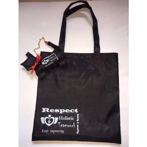 New Eco-friendly Folding Reusable Portable Shoulder Polyester for Travel Grocery Bags Package Crossbody Bags Purses shopping bag