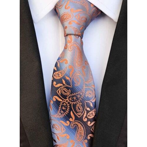 New Design Men Fashion Paisley Tie Unique Floral Handmade Necktie for Grooms Wedding Business