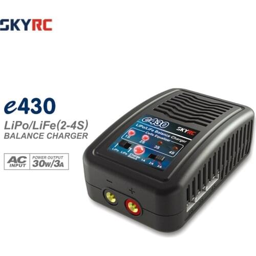 Original SKYRC e430 30W 3A Charger AC100-240V 2-4 cells 200mA for RC Car Drone Boat Lipo LiFe Balance Battery Charger