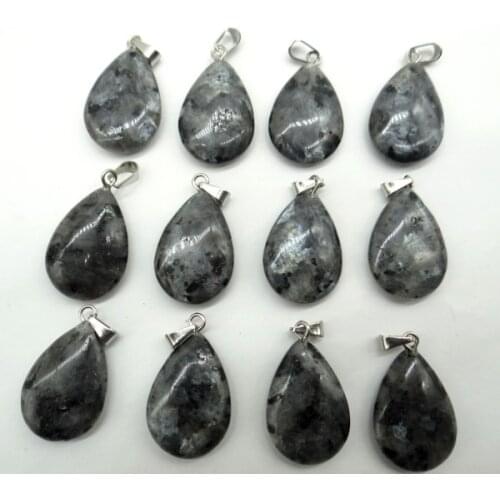 Natural stone Opal Turquoises tiger eye lapis Quartz Crystal Teardrop pendants for diy jewelry making necklace Accessories24pcs