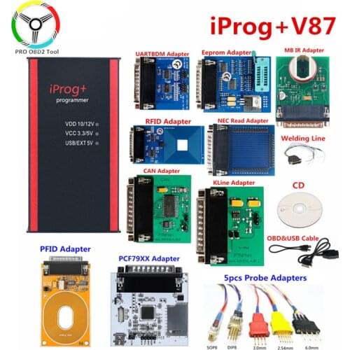 IProg v85 Programmer Diagnosis Support IMMO + Mileage Correction + Airbag Reset IPROG With K Line/CAN Adapter Iprog v83