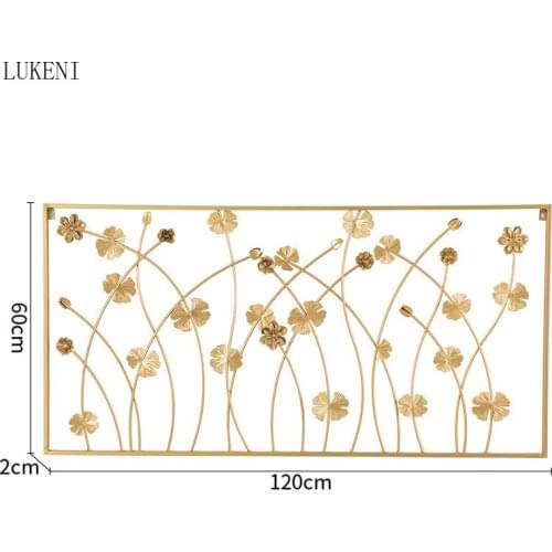 Nordic Minimalist Wrought Iron Wall Decoration Bedroom Living Room Sofa Background Wall Decoration Hotel Entrance Ornaments