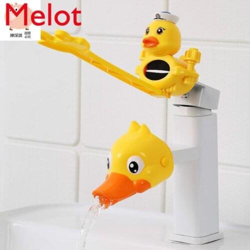 Splash-Proof Faucet Cartoon Hand Washing Artifact Silicone Sprinkler Lengthened Cute Children Baby Guide Gutter Extender Special