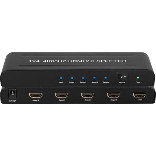 Ultra Slim 1x4 HDMI2.0 4K2K 60HZ Splitter