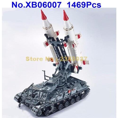 Xb06007 1469pcs Military Series Sa-4 Ganef Missile Tank 4 Building Block Toy