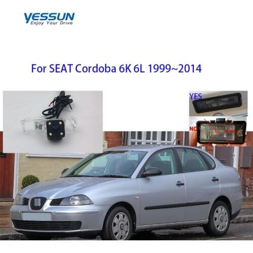 Yessun CCD Rear View Camera For SEAT Cordoba 6K 6L 1999~2014 Parking Reverse Backup 4 LED CAMERA Car license plate