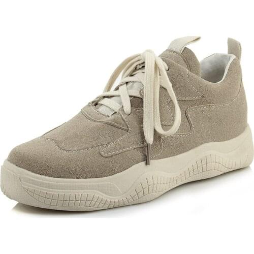 19 years in early spring the new single shoes comfortable grind arenaceous lace-up joker female 29-46