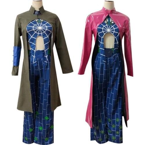 Anime JoJos Bizarre Adventure Costumes Women Jolyne Cujoh Cosplay Sexy Bodysuits Halloween JoJo Clothes Jumpsuits For Girls
