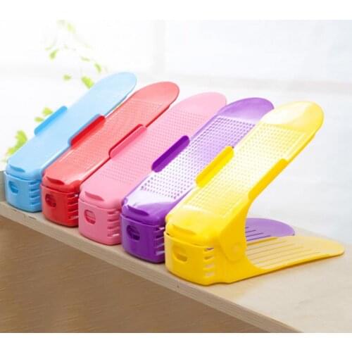 New 2021 1 pcs Adjustable Shoe Organizer Rack Double Shoe Storage for Living Room Shoes Organizers Stand Shelf Space Saver