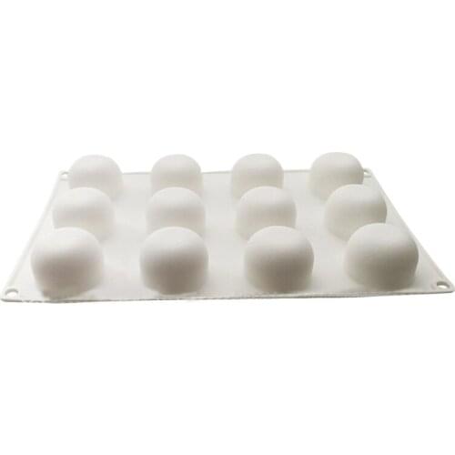 12 Cavity 3D Orange Shaped Non-stick Silicone Molds for DIY Mousse Chocolate Cake Baking Molds