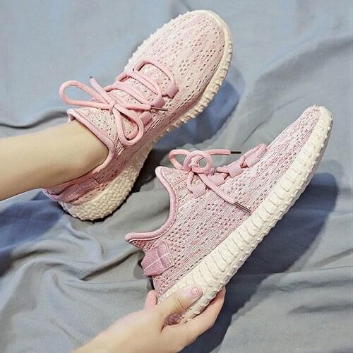 2021 Mesh Women Sneakers Breathable Women Flat Shoes Lightweight Casual Shoes Ladies Lace-up