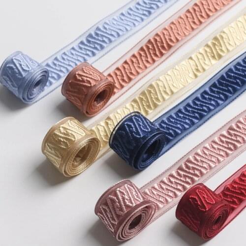 5 yards Embroidery Organza Stain Ribbon for DIY Crafts Wedding Party Decor Gift Bouquet Packaging Hairwear Bow Material