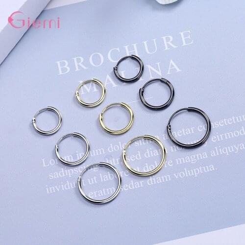 New Arrival 925 Sterling Silver Statement Hoop Earrings For Women Girls Trendy 2020 Anniversary Gift Wholesale