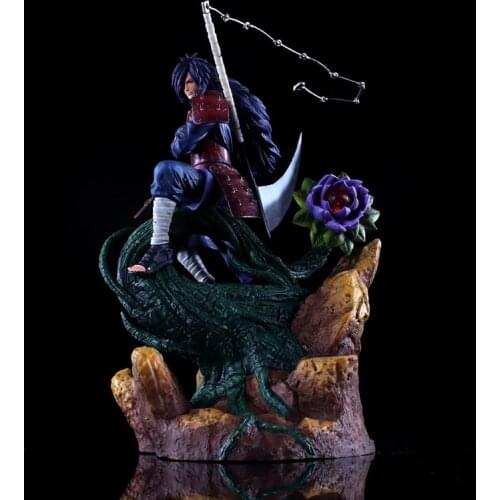NARUTO gk Statue Uchiha Madara Obito PVC Figure Collection Toys 40cm