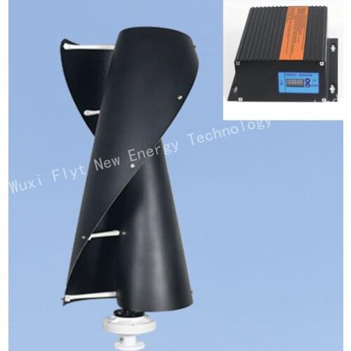 Black Wind Turbine 600w Vertical Axis Maglev Wind Generator 12v 24v 48v With MPPT Controller For Home Use