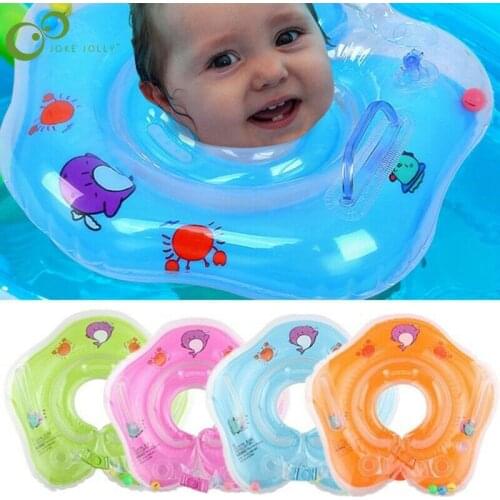 Baby Learn to Swim Inflatable Ring Collar Swimming Ring Adjustable Newborn Home Baby Bathing Ring Collar WYW