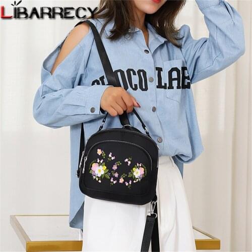 Floral Pattern Designer Casual Ladies Shoulder Bags Multifunctional Women Messenger Bag High Quality Nylon Womens Backpack Sac