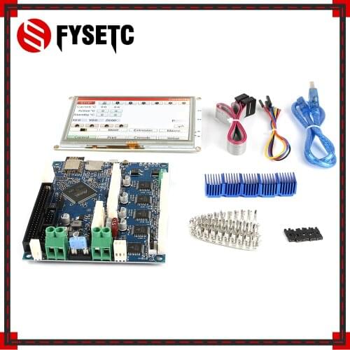 Duet 2 Wifi V1.04 Clone DuetWifi Advanced 32 Bit Electronics With 5'' PanelDue 5i Integrated Color Touch Screen For BLV MGN Cube