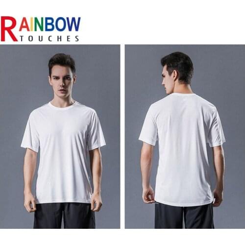 Rainbowtouches Summer Sports Men Tops Loose Quick Drying And Breathable Outdoor Running Training T-shirt