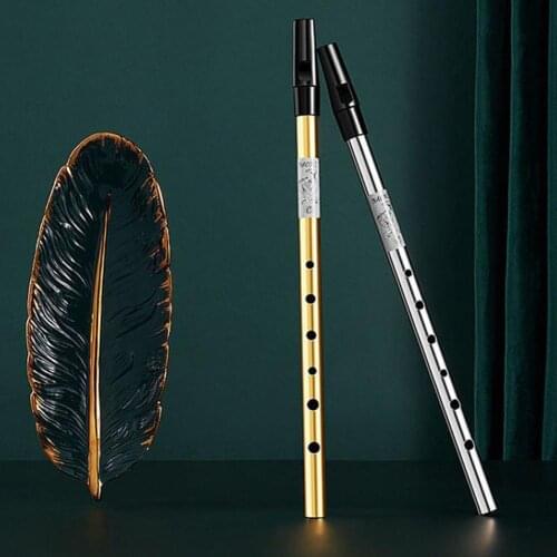 Irish Whistle Flute C/Dkey Ireland Flute Tin Penny Whistle 6 Hole Flute Musical Instrument Professional Performance for Beginner