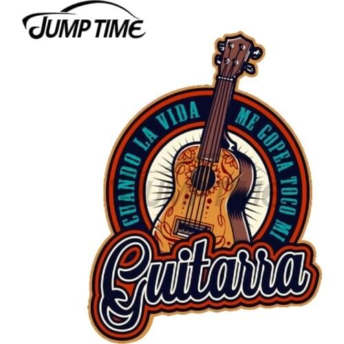 JumpTime 13 x 11.2 cm Cuendo La Vida Me Gopea Toco Mi Guitarra Occlusion Scratch Surfboard Car Stickers Windows Decal Car Wrap