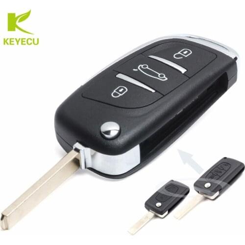 KEYECU New Replacement 3 Button 433MHz With ID46 Chip for Citroen 0523 Models after 20110416