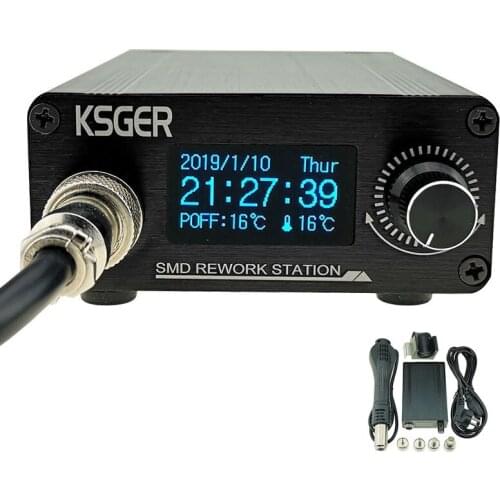 KSGER high-power hot air gun soldering station STM32 OLED hot air desoldering station Mobile phone repair hot air gun