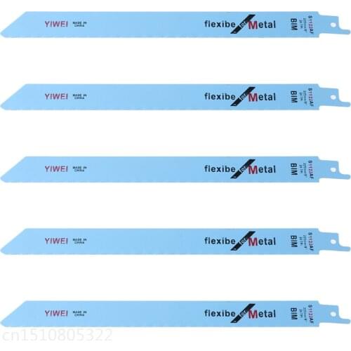 5 Pcs 227mm 9" BIM S1122AF Reciprocating Saw Blade For Cutting Wood And Metal