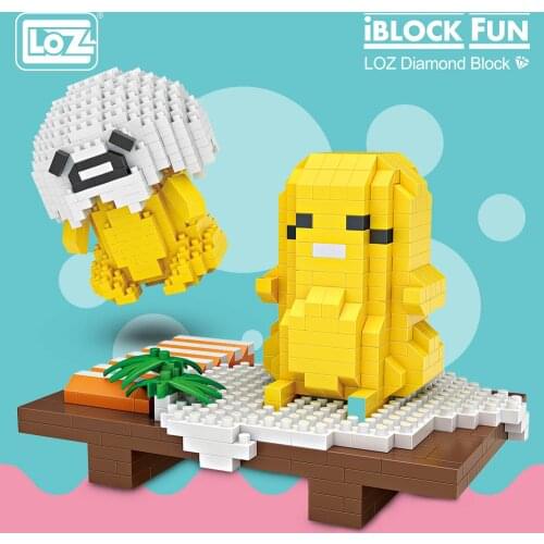 LOZ Diamond Blocks Sushi Assembly Model Mini Bricks Building Blocks Set Egg Action Figure Pixels Plastic Toys for Children Food