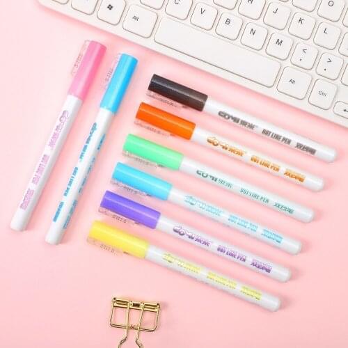 1 Pc Drawing Manga Art Marker Pens 8 Colors Highlighter Markers Art Supplies Diy Scrapbooking School Supplies Stationery