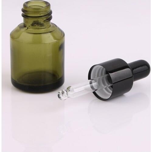 Merx Beauty Wholesales 22pcs 15ml 1/2 Oz Glass Dropper Green Glass Dropper Bottle Essential Oil Bottle