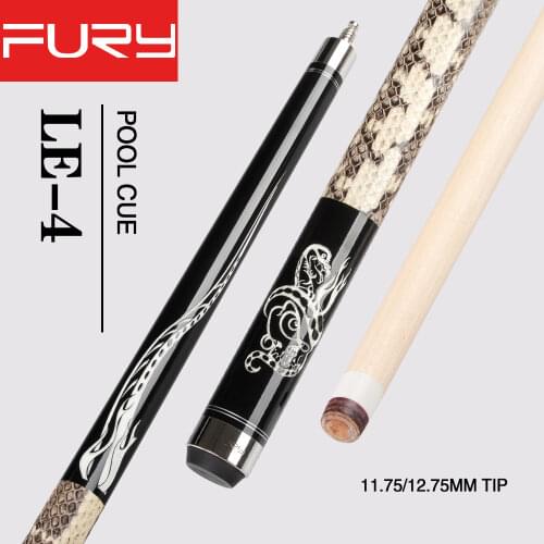 FURY LE Billiard 11.75/12.75mmTiger Tip Pool Cue Handmade Kit Quick Joint Snakeskin Carving Billar Stick Professional With Case
