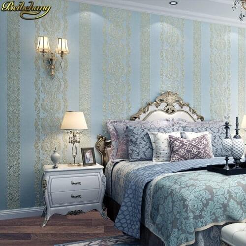 Beibehang European stripe wallpaper deep embossed TV background 3D embossed wallpaper full stickers papel de parede wall paper