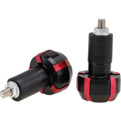 Pair 7/8" CNC Red Motorcycle Handlebar Aluminum Grips Bar End Plug for Suzuki GSX-R 600 750 1000 Hayabusa Bandit