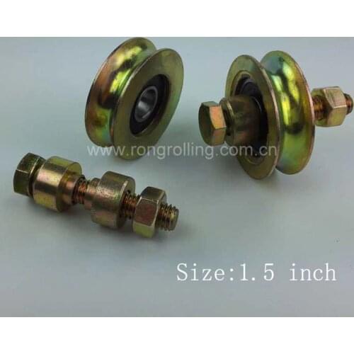 1.5 inch diameter 40mm,thickness 12mm sliding gate roller/wheel/pulleys with groove U, bearing 6000RS bore 10mm. 2pcs/lot