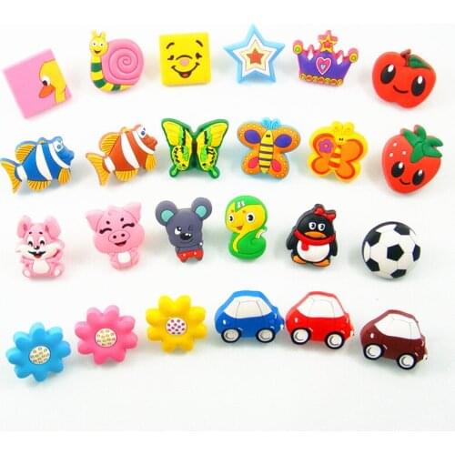 1x Decorative Drawers Pulls / Dresser Knobs / Chest Knobs for Kids and Nursery Rooms Safe Rubber material