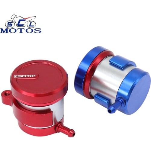 Sclmotos- Universal Motorcycle Brake Fluid Reservoir Clutch Cylinder Tank Oil Fluid Cup for Honda for Yamaha for Suzuki KTM Race