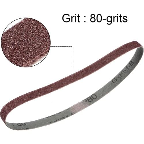 Uxcell 3pcs 1/2-inch X 18-inch Sanding Belt Aluminum Oxide Sand Belts for Surface Smoothing Removing Smaller Imperfection