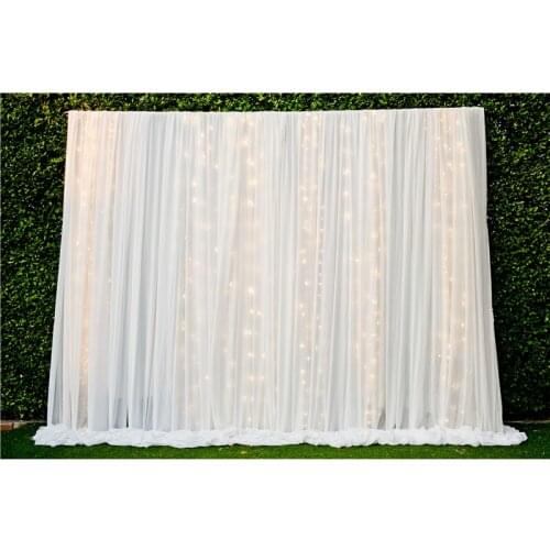 VinylBDS Photographic background Green plant white mesh lace golden stage lighting No creases newborn christmas 8x12ft
