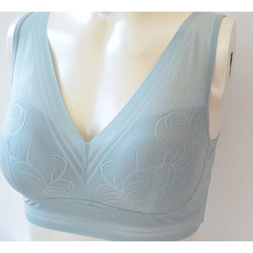 Women Wireless Push Up Lace Bra Plus Size Underwear Lingerie DeeP V Neck Full Cup Brasieres Para Mujer