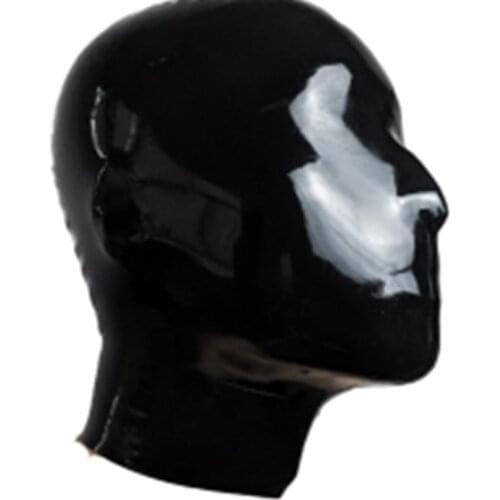 100%Latex hood mask microperforated Breathing - Smooth Total Rubber Enclosure Fetish Submissive cosplay party hoods